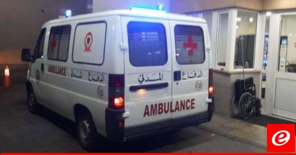 الدفاع المدني: نقل جثة مواطن من الكفاءات- الضاحية الجنوبية إلى المستشفى