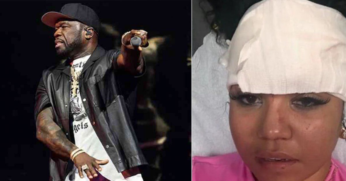 بعد أن قام فيفتي سنت برمي الميكروفون على رأس مذيعة الصيف الماضي .. الأخيرة تقاضيه قانونياً