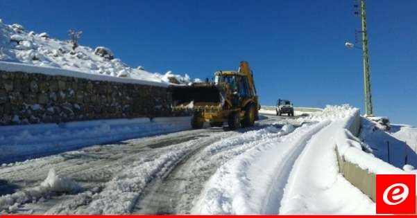 "النشرة": الطرقات في شبعا كفرشوبا كفرحمام وسوق الخان مقفلة أمام المركبات باستثناء المجهزة بسلاسل معدنية