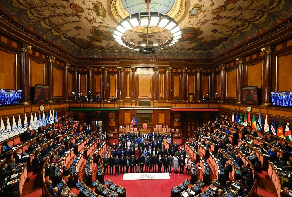 وزيرة التعاون الدولى تلقى كلمة مصر أمام القمة الإيطالية- الأفريقية