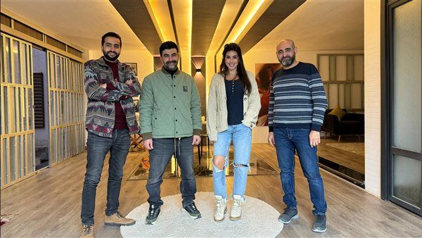 ياسمين صبري برفقة أسرة "رحيل" من تحضيرات مسلسل رمضان 2024