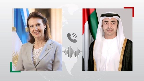 عبدالله بن زايد ووزيرة خارجية الأرجنتين يبحثان العلاقات الثنائية