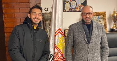 شاهد أول ظهور لسيف فاروق جعفر بعد العودة للزمالك