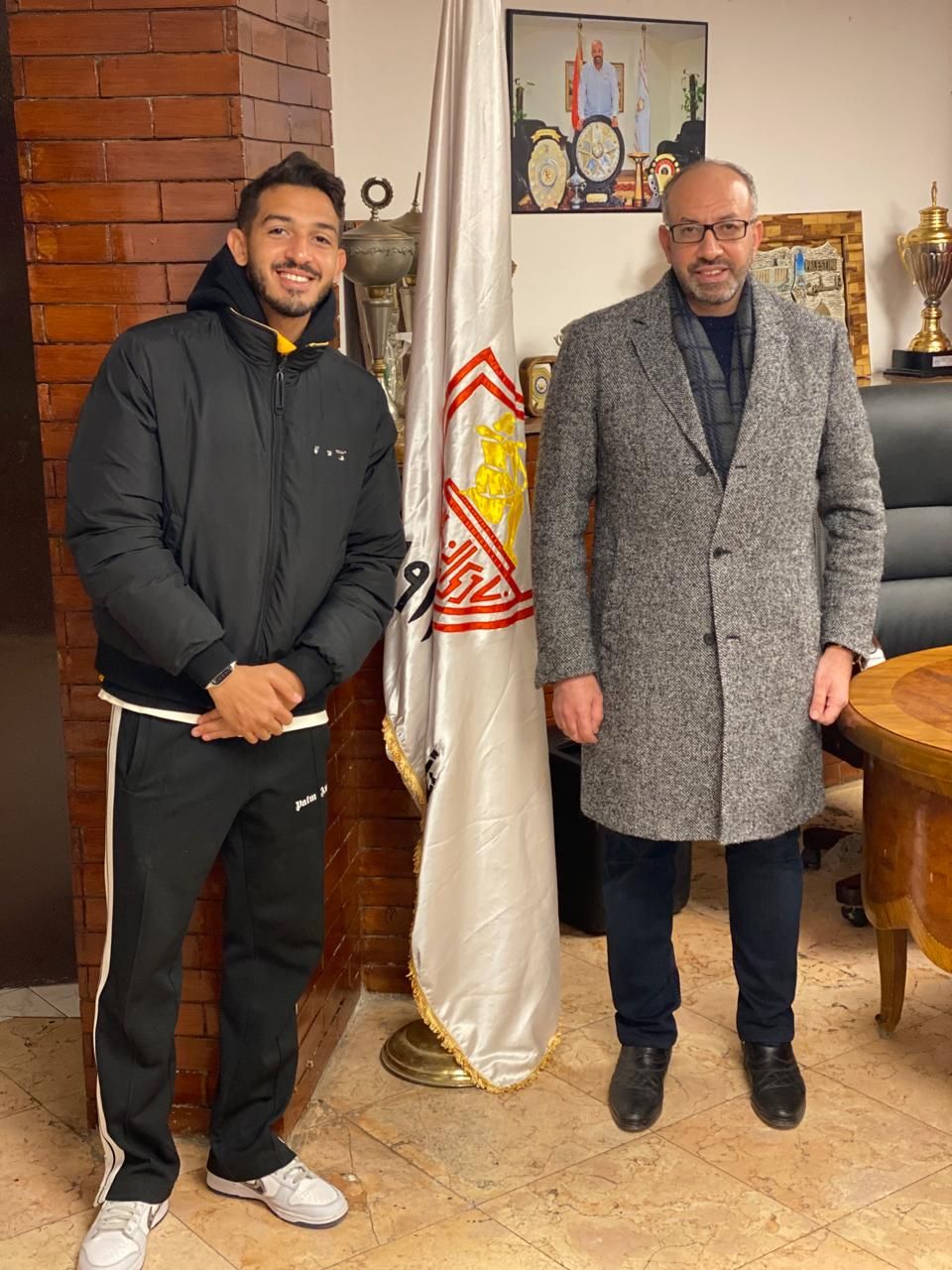 شاهد أول ظهور لسيف فاروق جعفر بعد العودة للزمالك