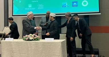 مفتى الجمهورية يوقع مذكرة تفاهم مع المجلس الإسلامى فى سنغافورة