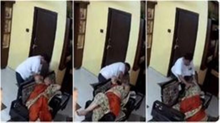 رجل يحاول سرقة سلسلة ذهب من سيدة بطريقة مرعبة.. ماذا حدث لها؟ (فيديو)