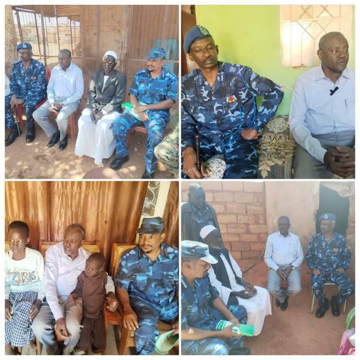 بالصور.. والي الخرطوم ومساعد المدير العام لشرطة ولاية الخرطوم المكلف في زيارة لأسر شهداء الشرطة بمعركة الكرامة