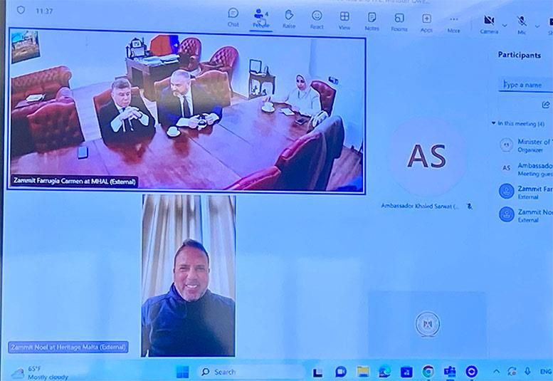 إقامة معرض أثري..وزير السياحة يلتقي وزير التراث والفنون بمالطا أون لاين