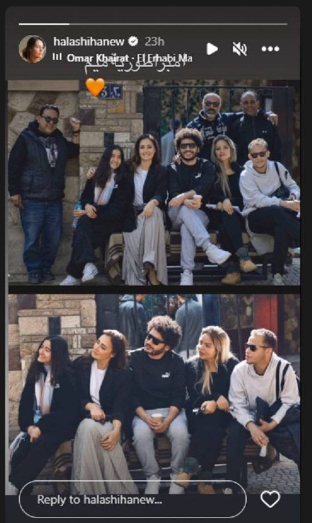 بصور من الكواليس.. حلا شيحة تروّج لمسلسل “إمبراطورية ميم”