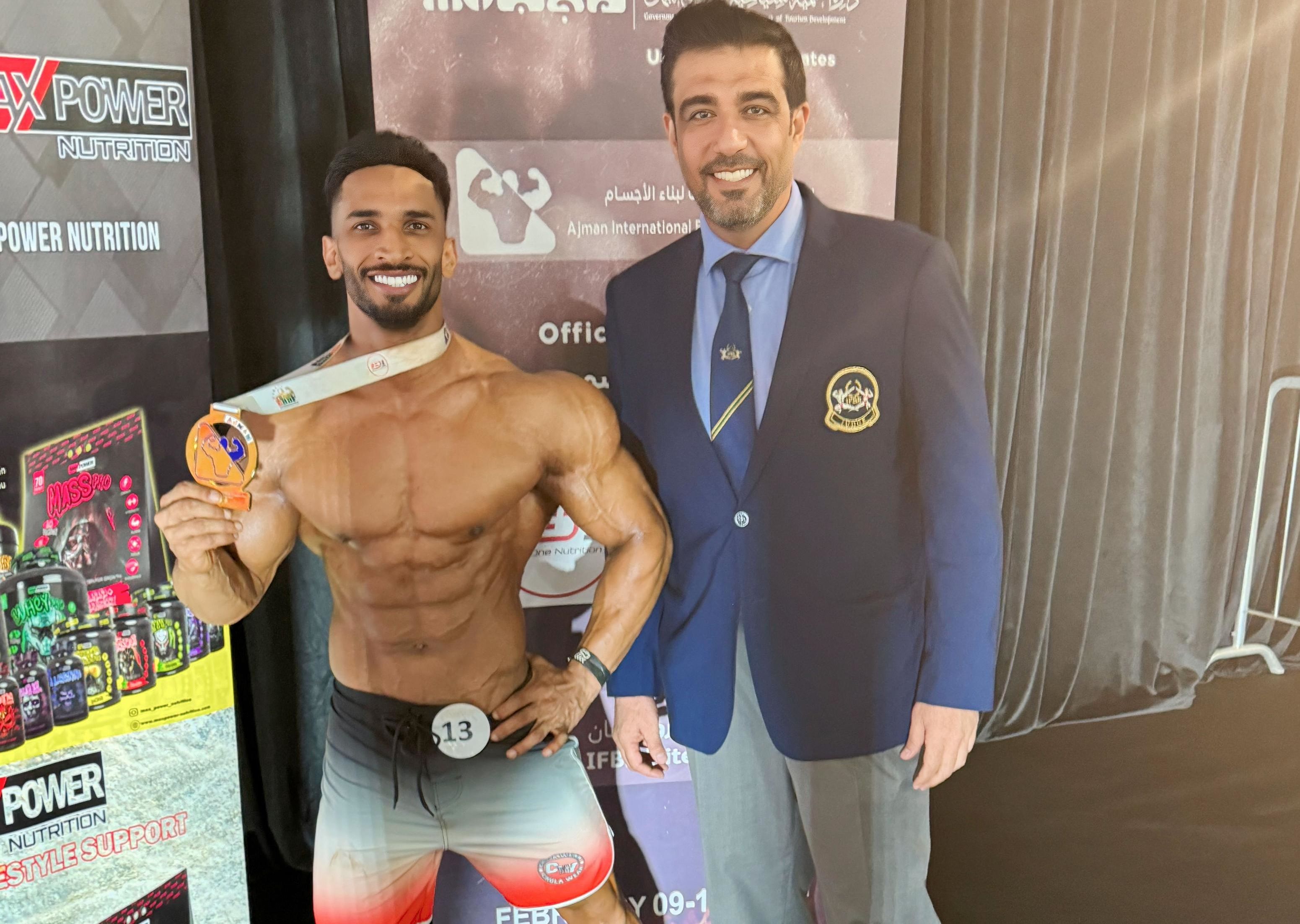 الامارات | الإمارات تزهو بالذهب والفضة في بطولة عجمان الدولية لبناء الأجسام