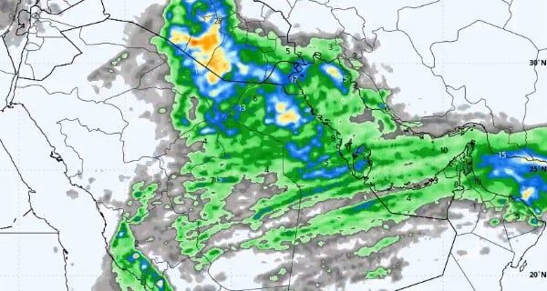 "الجهني": تحديث النموذج الأوروبي يشير إلى حالات ممطرة متتابعة على دول الخليج