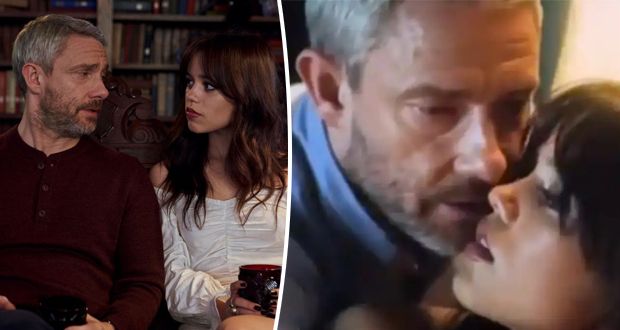 مشهد حميمي لـ جيني أورتيغا مع ممثل يكبرها بـ31 عاماً يعرضها لهجوم شديد