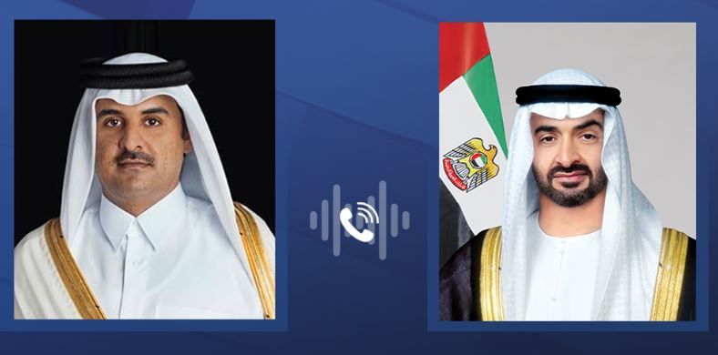 الخليج اليوم .. رئيس الدولة يتلقى هاتفياً تعازي أمير قطر في شهداء الإمارات