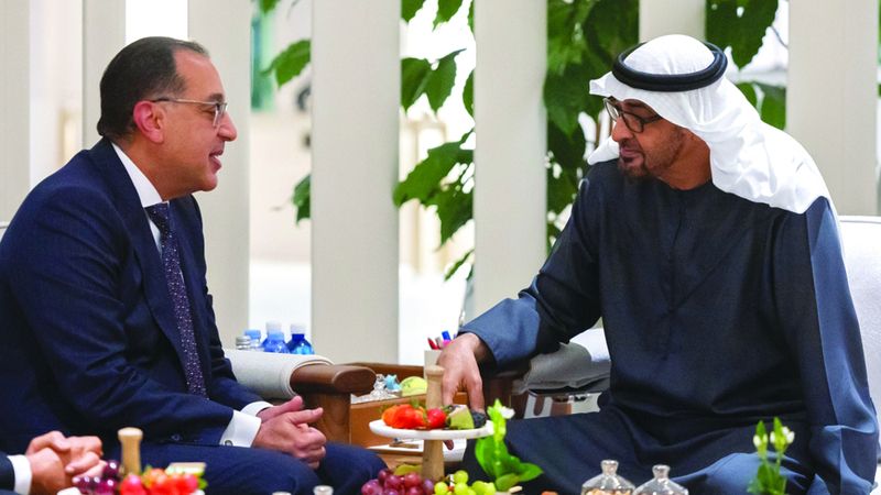 الامارات | رئيس الدولة ورئيس وزراء مصر يبحثان علاقات البلدين