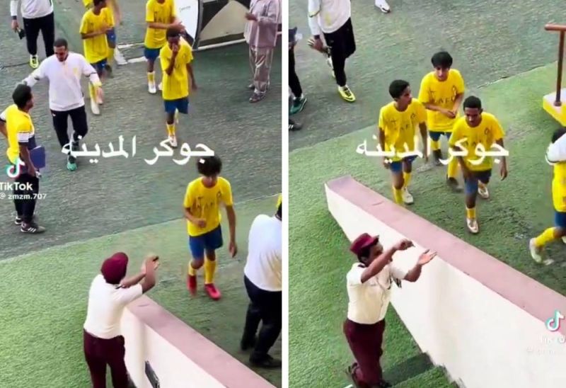 تراند اليوم : شاهد.. حارس أمن يشير لنجل رونالدو بعلامة الخلط أثناء خروجه من الملعب