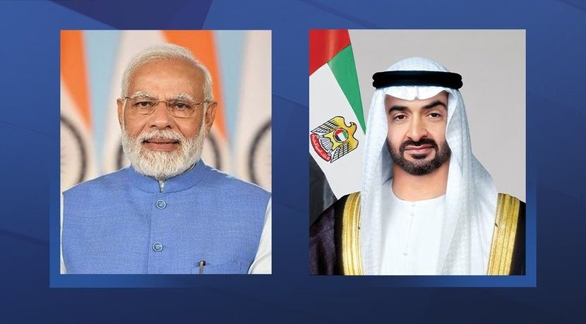 الامارات | رئيس الدولة يستقبل رئيس وزراء الهند لدى وصوله أبوظبي