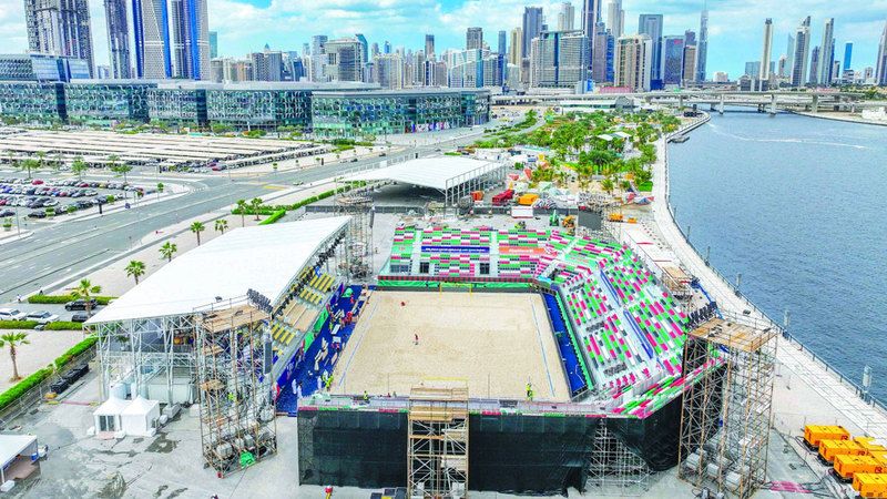 الامارات | اللجنة المنظمة لمونديال الشاطئية تجتمع في ملعب حي دبي للتصميم 