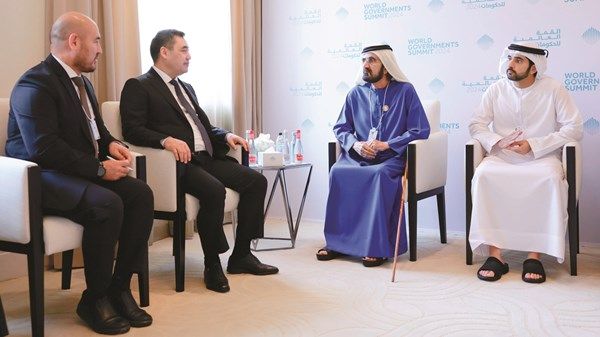 محمد بن راشد يعرب عن اعتزاز الإمارات بالعلاقات مع قيرغيزستان