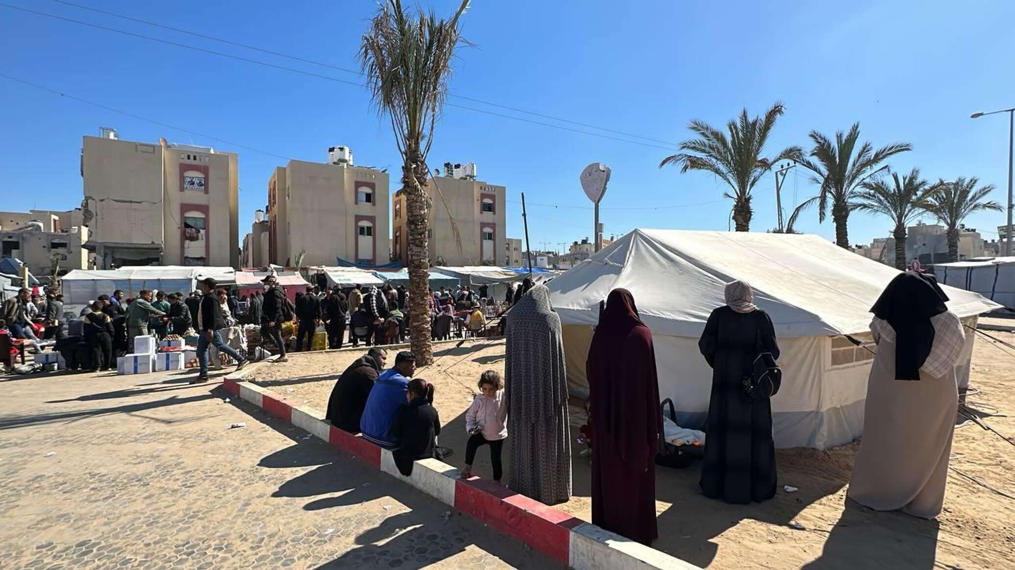 طبيب يحول خيمته إلى عيادة طبية مجانية لعلاج الأطفال النازحين في رفح