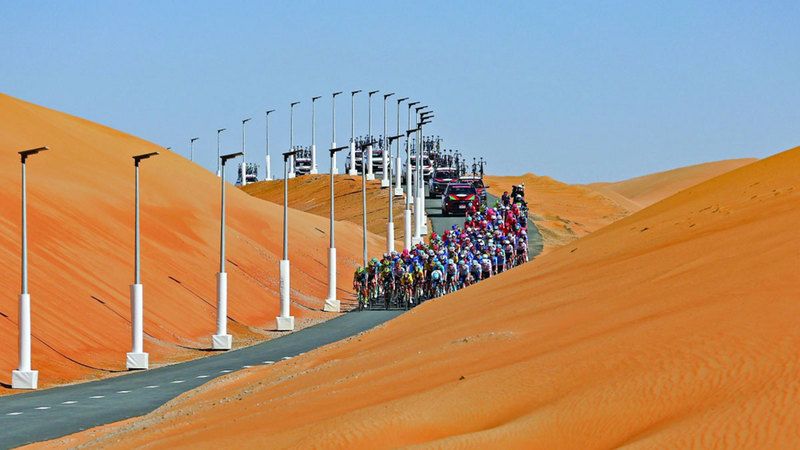 الامارات | البلجيكي ميرلير يتوج بالمرحلة الافتتاحية لـ «طواف الإمارات»