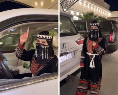 تراند اليوم : شاهد.. إطلالة مشهورة سناب "غناتي القحطاني" للاحتفال بيوم التأسيس