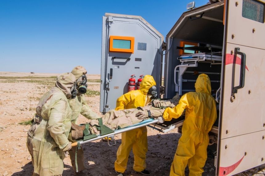 أعمال مركز القيادة في التمرين المشترك