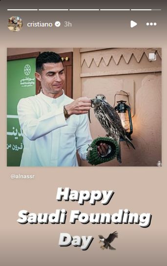 هكذا احتفل كريستيانو رونالدو ونادي النصر بيوم التأسيس بالمملكة العربية السعودية
