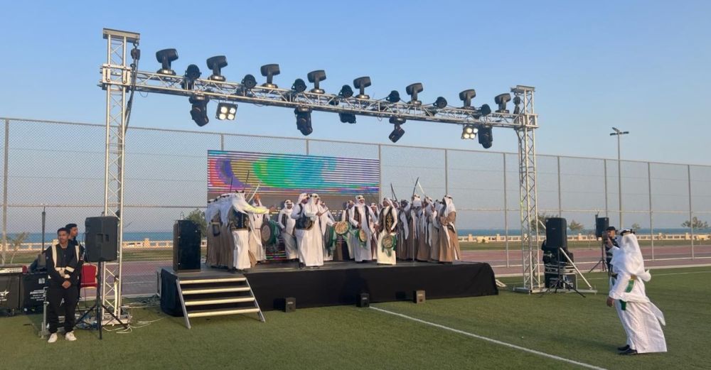 "فرحة وطن".. "سلوى" تحتفل بيوم التأسيس بعرضة سعودية وفلكلورية شعبية