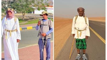 الخليج اليوم .. عُماني يمشي من صلالة إلى مكة احتفالاً بيوم التأسيس