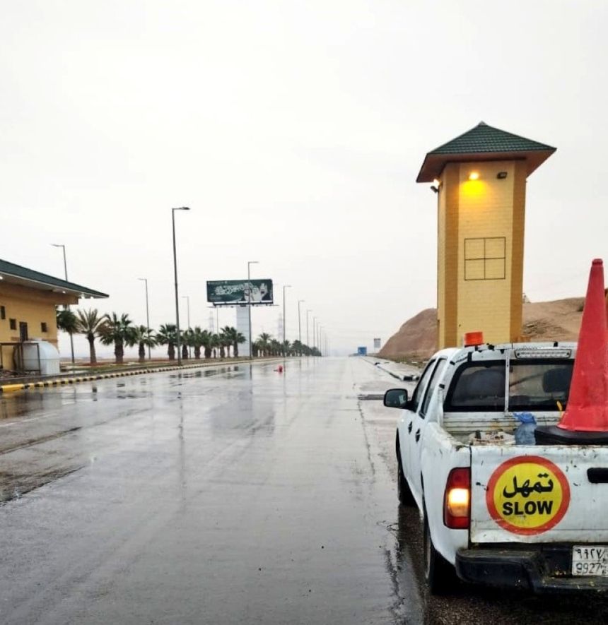هطول أمطار على الجوف والحدود الشمالية