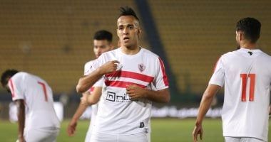 منسى يسجل هدف الزمالك الثانى فى مرمى أبو سليم الليبى مع بداية الشوط الثانى