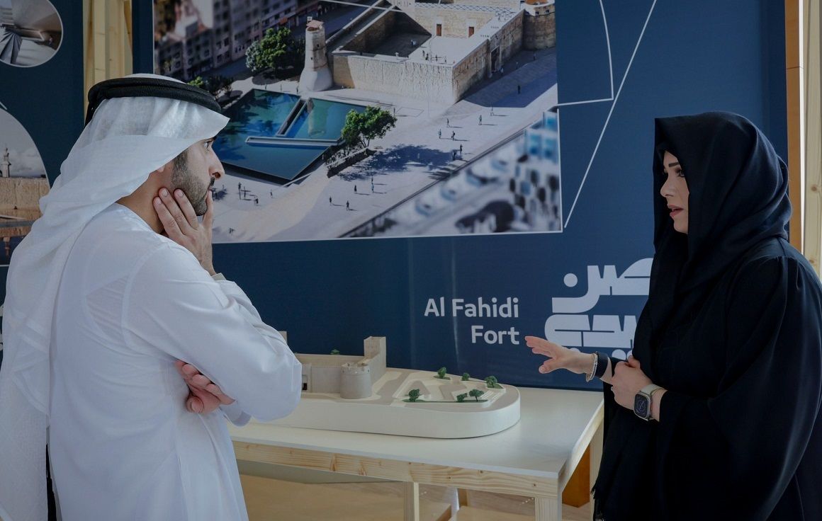 الامارات | حمدان بن محمد يعتمد التصميم النهائي لمشروع إعادة تأهيل حصن الفهيدي التاريخي