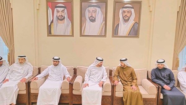 عبدالله بن سالم القاسمي يعزي في وفاة سعيد خلفان المري