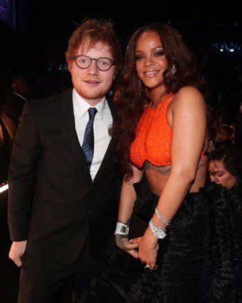 بالصورة- إيد شيران يشكر ريهانا: أغنية "Shape of You" كانت في البداية مصممة لأجلها