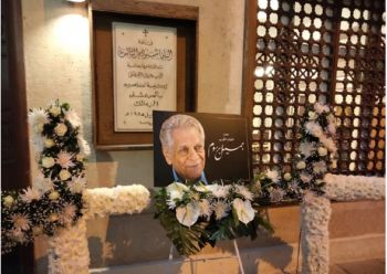 مراسم عزاء الراحل جميل برسوم بحضور عدد من الفنانين والممثلين - بالصورة