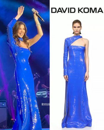 نانسي عجرم تتألق بالأزرق في تورونتو.. وهذا سعر فستانها