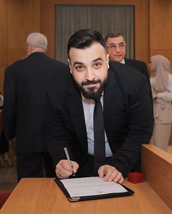 عقد قران زميلنا في موقع "الفن" المصور عمر طبارة على الدكتورة راغدة الأروادي-بالصور