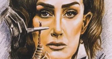 ترويجا لمسلسل صيد العقارب ريشة فنان ترسم غادة عبد الرازق
