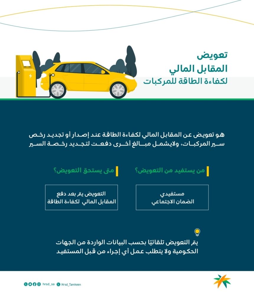 الضمان الاجتماعي.. شروط الحصول على تعويض كفاءة الطاقة للمركبات