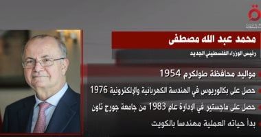 من هو محمد عبدالله مصطفى رئيس الوزراء الفلسطينى الجديد؟ القاهرة الإخبارية تكشف