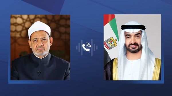 رئيس الدولة يتبادل التهاني بحلول شهر رمضان مع شيخ الأزهر