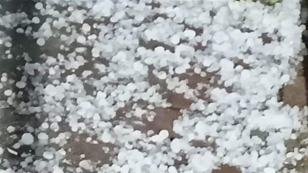 السليمانية.. تساقط امطار غزيرة مصحوبة بحبات البرد "الحالوب" (صور)