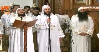 الكنيسة تقيم القداس الإلهى بكاتدرائية العذراء بوادى النطرون فى الذكرى 12 لرحيل البابا شنودة