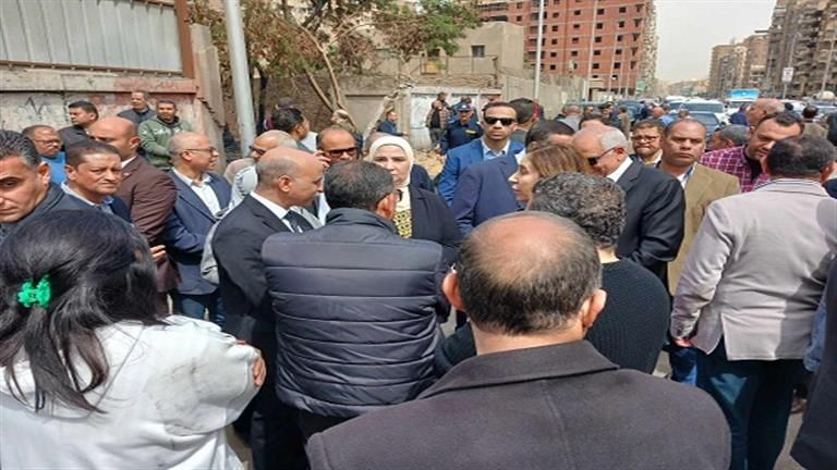 وزيرة التضامن في موقع حريق استديو الأهرام.. توجيه بشأن المتضررين (صور)