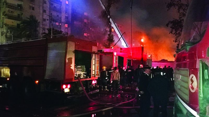 الامارات | في آخر يوم تصوير بمسلسل «المعلم».. حريق باستوديو الأهرام