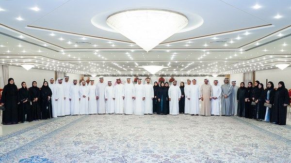 سعود بن صقر يتقبل تهاني وفد المجلس الوطني الاتحادي بشهر رمضان