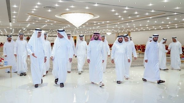 سعود بن صقر يستقبل نائب حاكم أم القيوين والمهنئين بشهر رمضان