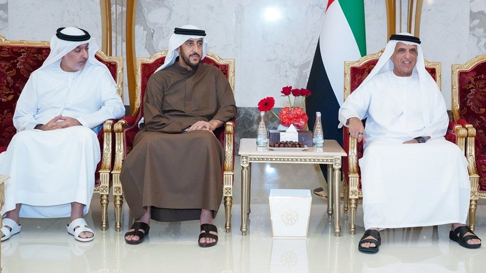 سعود بن صقر يستقبل نائب حاكم أم القيوين والمهنئين بشهر رمضان