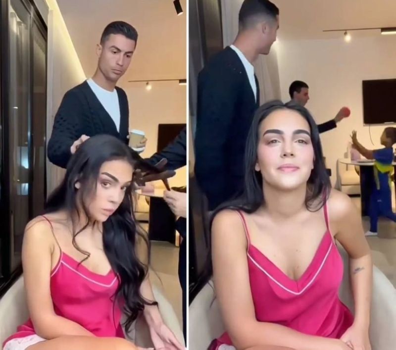 تراند اليوم : شاهد.. فيديو عفوي يجمع رونالدو بجورجينا داخل المنزل