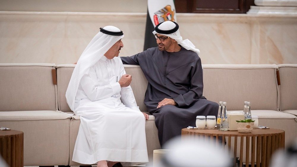 رئيس الدولة يستقبل حاكم أم القيوين